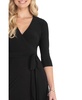 Women's Essential Wrap Dress with 3/4 Sleeves