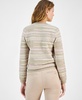 Women's Sequin Stripe Crewneck Sweater