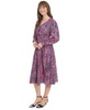 Petite Printed Smocked-Waist Dress