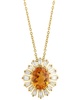 EFFY® Citrine (2 ct. t.w.) & Diamond (3/8 ct. t.w.) 18" Pendant Necklace in 14k Gold