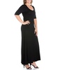 Plus Size Elbow Length Sleeve Maxi Dress