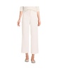 Women's Crepe High Rise Patch Pocket Wide Leg Crop Pants