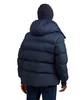 men’s comet mixed media puffer with detachable hood