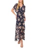 Women's Smocked-Waist Flutter-Sleeve Maxi Dress