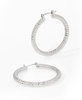 Textured Medium Hoop Earrings