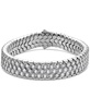 Men's Black Cubic Zirconia Hexagon Set Multirow Link Bracelet (Also in White Cubic Zirconia)