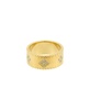 Tarnish Resistant Gold Crystal Clover Band Ring
