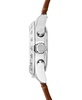 Women's Chronograph Jordan Brown Perforated Leather Strap Watch 40mm