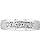 EFFY® Men's Diamond Ring (1/6 ct. t.w.) in Sterling Silver (Also available 14k Gold-Plated Sterling Silver)