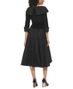 Petite 3/4-Sleeve Portrait-Collar Fit & Flare Dress