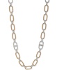 Two-Tone Linked Strandage Necklace, 42"
