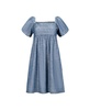 Women's Organic Ruched Bodice Chambray Dress