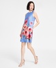 Petite Cascading Florals Sleeveless Shift Dress