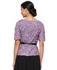 Women's Embroidered Sequined Belted Top