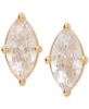 Gold-Tone Cubic Zirconia Marquise Stud Earrings