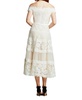 Adriane Floral Embroidered Tea-Length Dress