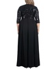 Women's Plus Size Paris Pleated Sequin Gown