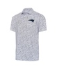 Men's White New England Patriots Motion Polo Shirt