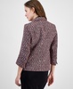 Women's Notched-Collar Single-Button 3/4-Sleeve Jacket
