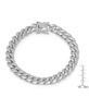 Men's Stainless Steel Miami Cuban Chain Link Style Bracelet with 10mm Box Clasp Bracelet