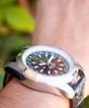 Women's Amelia Swiss GMT Black Leather Strap Watch 40mm