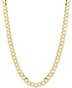 20" Two-Tone Open Curb Link Chain Necklace (3-1/6mm) in Solid 14k Gold & White Gold