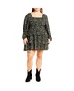Plus Size Dahlia Mini Print Dress