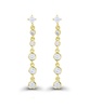 Cubic Zirconia Rhodium Plated Dangling Bezel Set Earrings (Also in 14k Gold Over Silver)