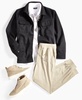 Men's Supima Knit Interlock Striped Polo Shirt, Utility Four-Pocket Shirt Jacket & Tech Jogger Pants, Created for Macy's