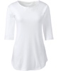 Women's Supima Micro Modal Elbow Sleeve Balletneck Curved Hem Top