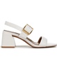 vicky womens leather block heel slingback heels