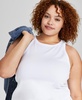 Trendy Plus Size Sleeveless Knit Top