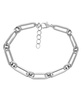 Gold or Silver Plated Circle Oblong Link Bracelet