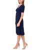 Petite Button-Front Fit & Flare Short-Sleeve Dress