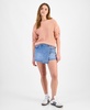 Petite Cotton Whipstitch-Trim Sweater, Exclusively at Macy's