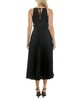 Women's Halter Belted Pleated Chiffon Midi Dress