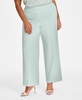 Plus Size Pull-On Wide-Leg Tailored Pants