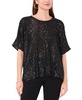 Women's Round-Neck Short-Sleeve Sequined Top