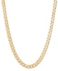 Flat Curb Link 18" Chain Necklace in Sterling Silver