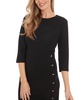 Women's Button-Trim Sheath Dress