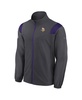 Men's Anthracite Minnesota Vikings Sideline Woven Logo Full-Zip Jacket