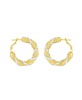 Clear Crystal Twist Hoop Earrings