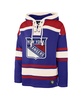 Men's Igor Shesterkin Blue New York Rangers Player Name Number Lacer Pullover Hoodie