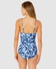 Women's Printed Draped Underwire One-Piece Swimsuit