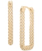 Lattice Rectangular Hoop Earrings in Gold Vermeil, Created for Macy's