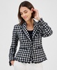 Women's Notched-Collar Tweed Fringe Jacket