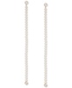 Gold-Tone Imitation Pearl Shoulder Sweeping Linear Drop Earrings