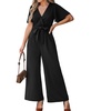 Women's Maroon Belted Jumpsuit