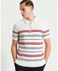 Men's Herringbone Stripe Short Sleeve Polo Shirt