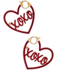 by Nadri 18k Gold-Plated XOXO Heart Hoop Earrings